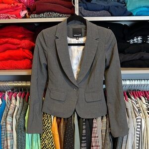 Hollywould gray one button closure 2 pocket blazer size XS NWOT